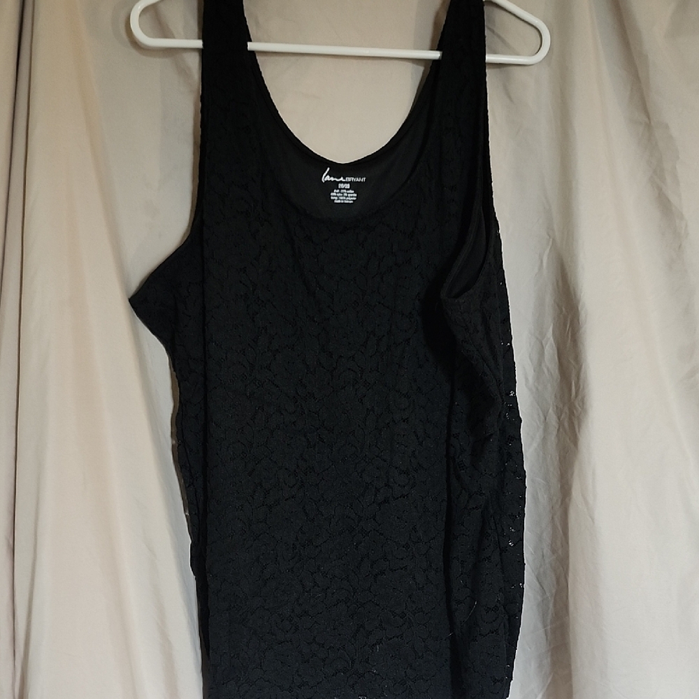 Lane Bryant Black Lace Tank Top
